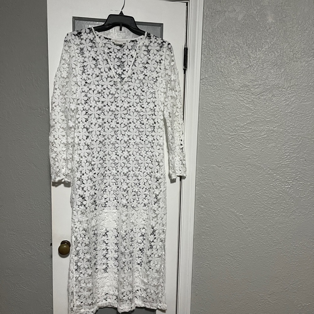 Anthropologie Swim 3D Floral Kaftan Dress